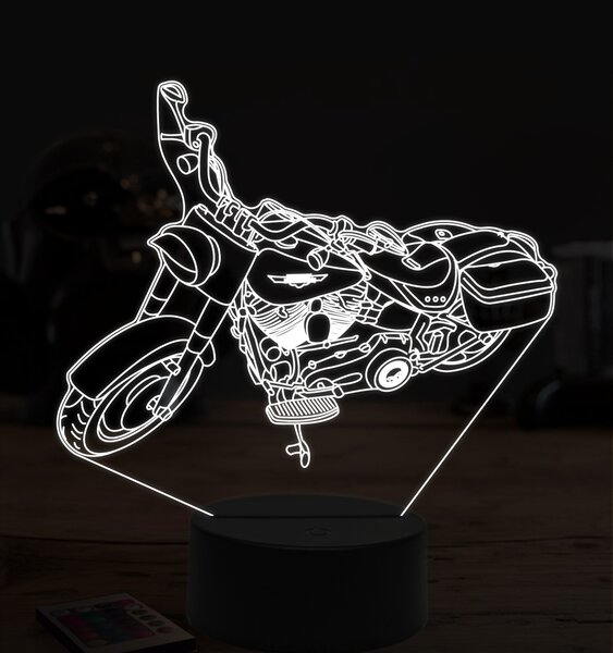 Beling 3D lampa, Harley davidson road king, 7 farebná ZZ6