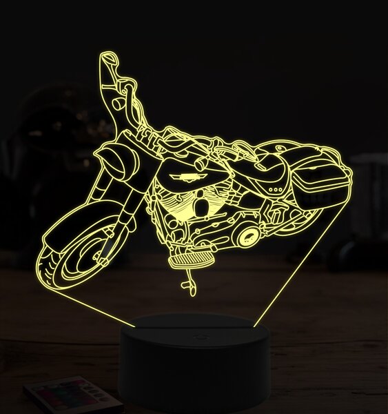 Beling 3D lampa, Harley davidson road king, 7 farebná ZZ6