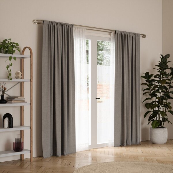 Roztiahnuteľná dvojitá garniža z nehrdzavejúcej ocele 107 - 305 cm Midnight – Umbra