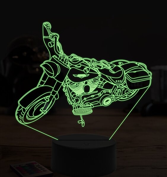 Beling 3D lampa, Harley davidson road king, 7 farebná ZZ6