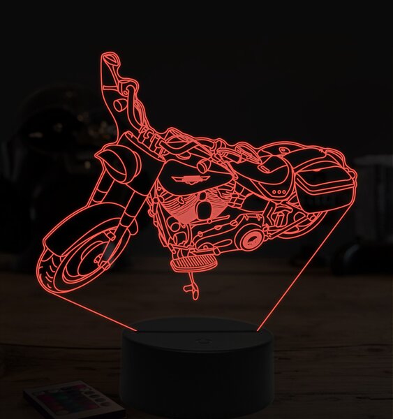 Beling 3D lampa, Harley davidson road king, 7 farebná ZZ6