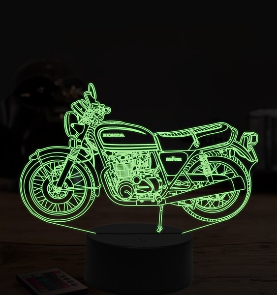 Beling 3D lampa,Honda 550, 7 farebná ZZ8