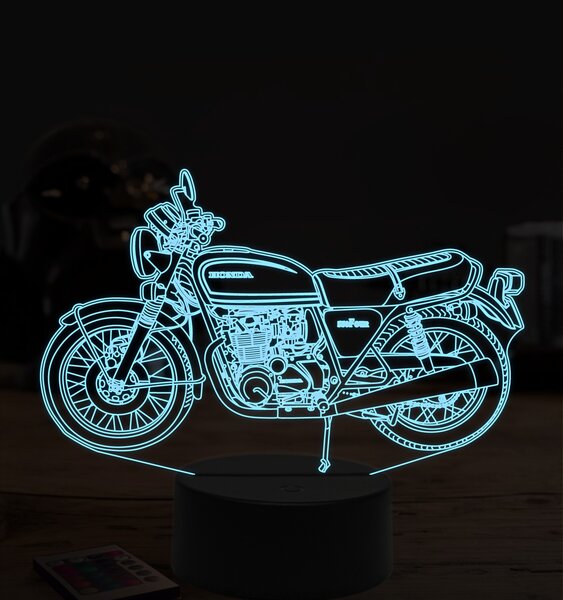 Beling 3D lampa,Honda 550, 7 farebná ZZ8
