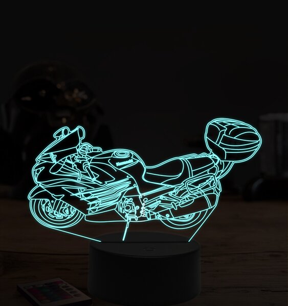 Beling 3D lampa,Kawasaki Ninja ZX-14R, 7 farebná ZZ10