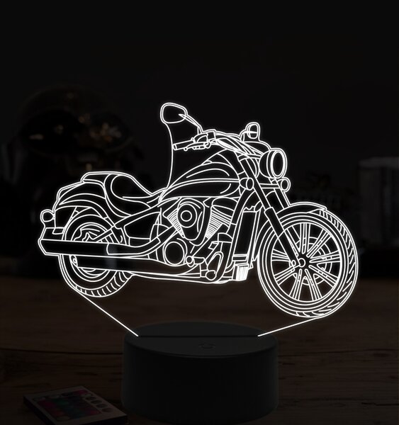 Beling 3D lampa, Kawasaki VN900, 7 farebná ZZ11