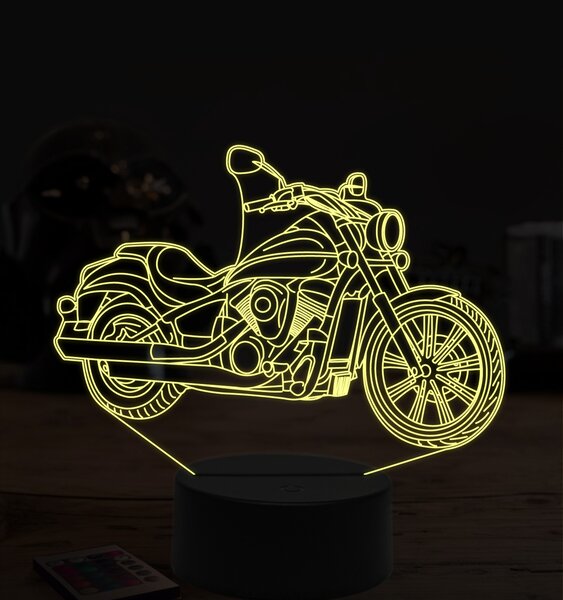 Beling 3D lampa, Kawasaki VN900, 7 farebná ZZ11