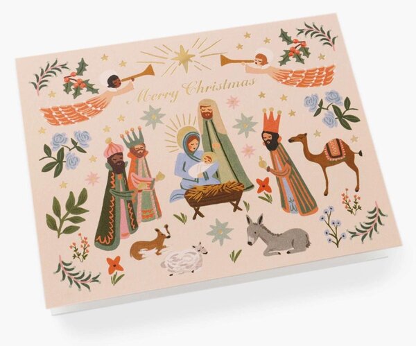 Vianočné prianie Nativity Scene Card