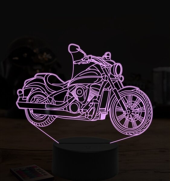 Beling 3D lampa, Kawasaki VN900, 7 farebná ZZ11