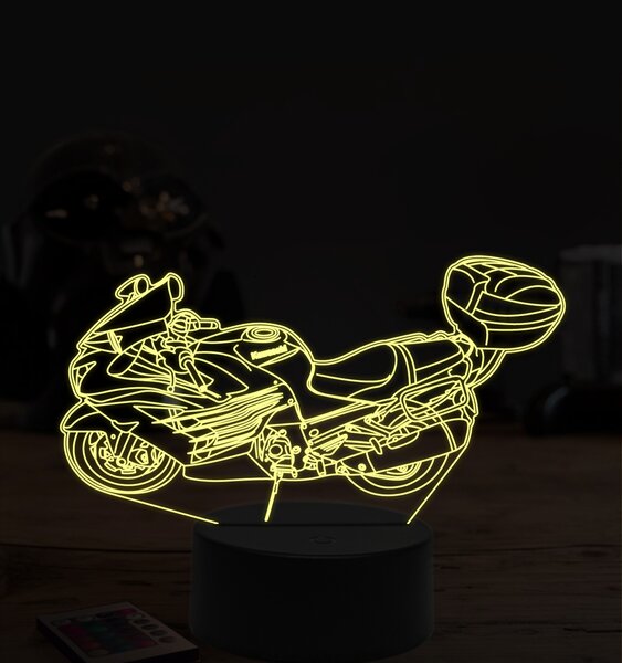 Beling 3D lampa,Kawasaki Ninja ZX-14R, 7 farebná ZZ10