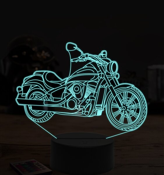 Beling 3D lampa, Kawasaki VN900, 7 farebná ZZ11