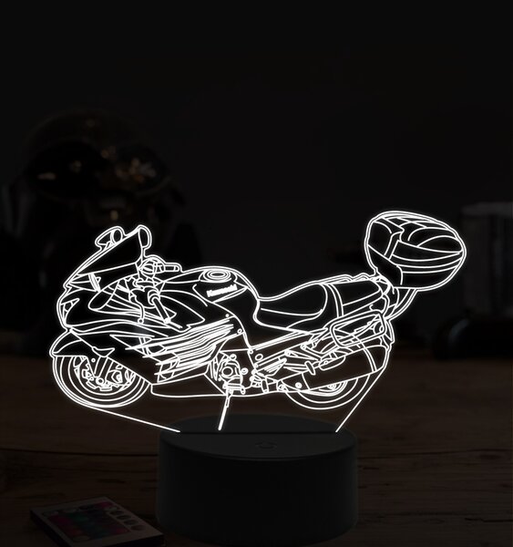 Beling 3D lampa,Kawasaki Ninja ZX-14R, 7 farebná ZZ10