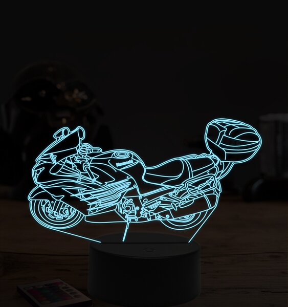 Beling 3D lampa,Kawasaki Ninja ZX-14R, 7 farebná ZZ10