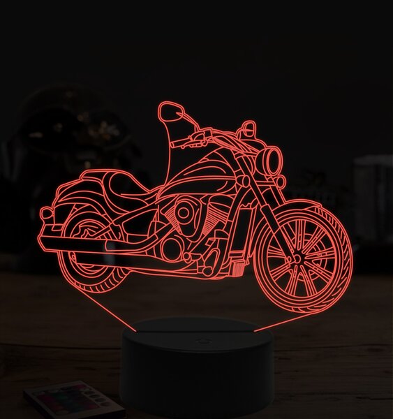 Beling 3D lampa, Kawasaki VN900, 7 farebná ZZ11