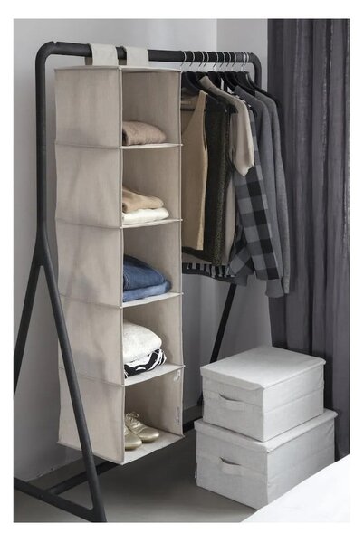 Čierny látkový úložný box s vekom 35x26x19 cm Soft Storage – Bigso