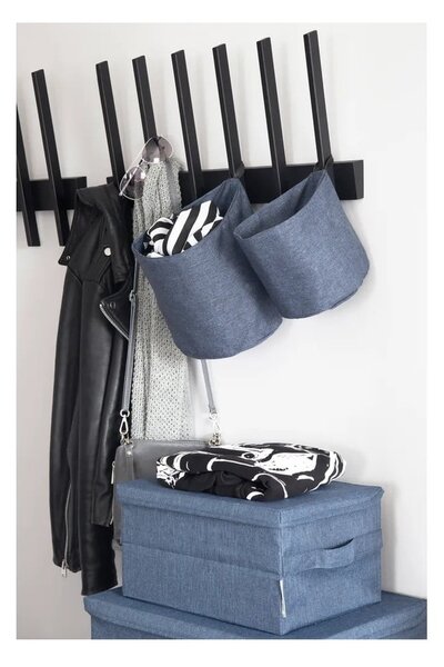 Čierny látkový úložný box s vekom 35x26x19 cm Soft Storage – Bigso