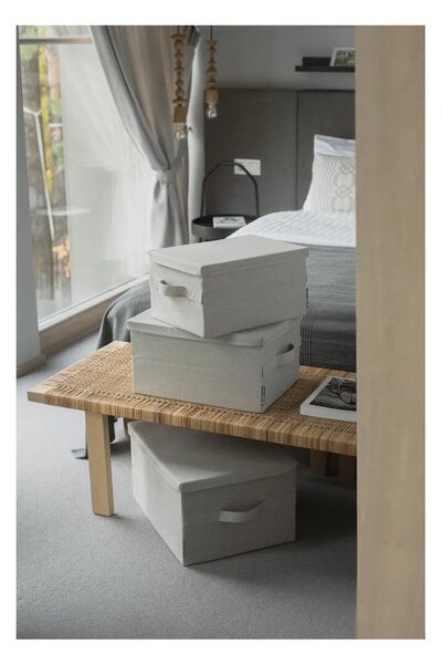 Čierny látkový úložný box s vekom 35x26x19 cm Soft Storage – Bigso
