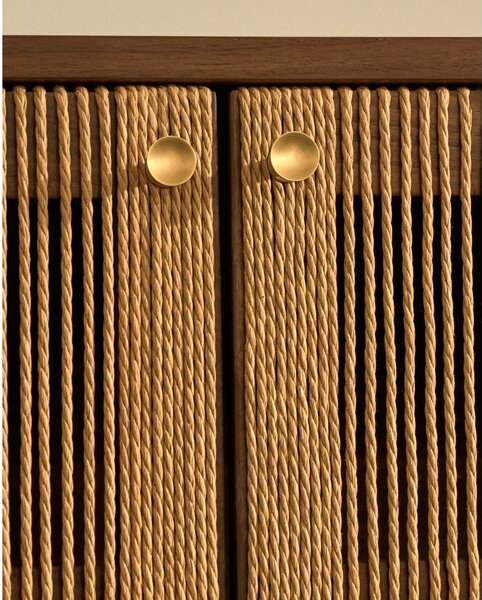 Hnedý TV stolík v dekore orecha 200x50 cm Elan – Kave Home
