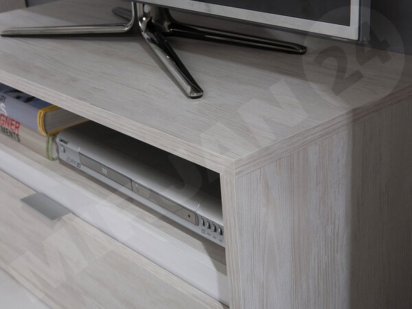 Mirjan24 TV skrinka Verdek RTV1SZ VD09, Farby: dub monastery / dub monastery + čierny lesk 5902928379518