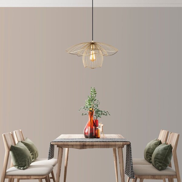 Závesné svietidlo v zlatej farbe Squid Lighting Root, výška 123 cm