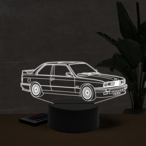 Beling 3D lampa,BMW M3 coupe E30, 7 farebná ZZI20