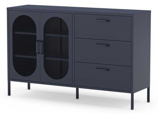 Tmavomodrá komoda 140x90 cm Diora – Marckeric
