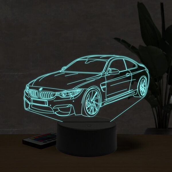 Beling 3D lampa, BMW M4 3d, 7 farebná ZZI22