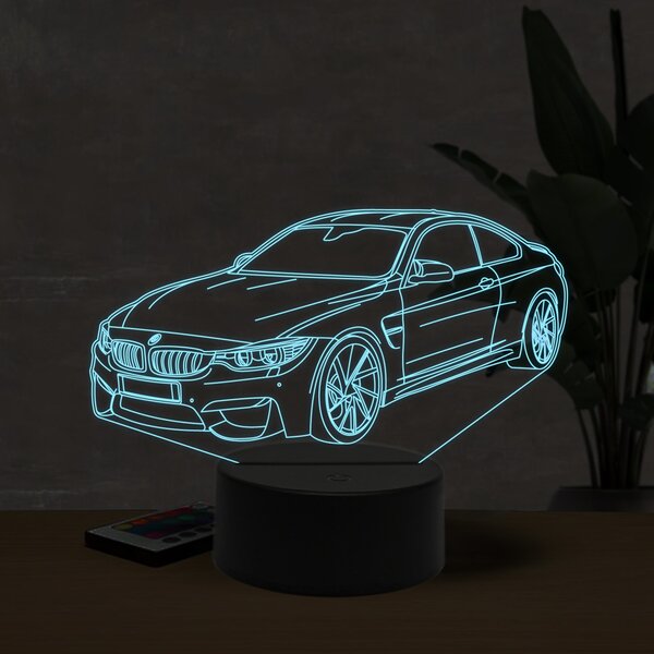 Beling 3D lampa, BMW M4 3d, 7 farebná ZZI22