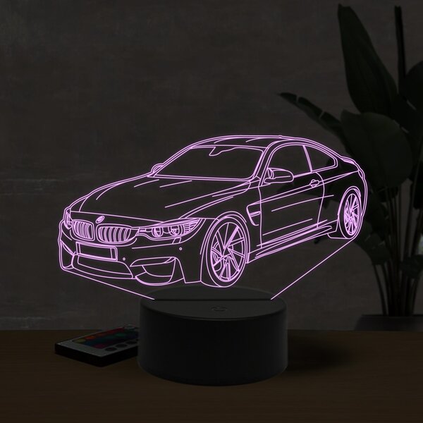 Beling 3D lampa, BMW M4 3d, 7 farebná ZZI22