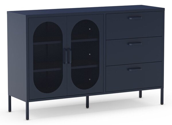 Tmavomodrá komoda 140x90 cm Diora – Marckeric