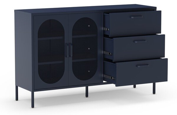 Tmavomodrá komoda 140x90 cm Diora – Marckeric