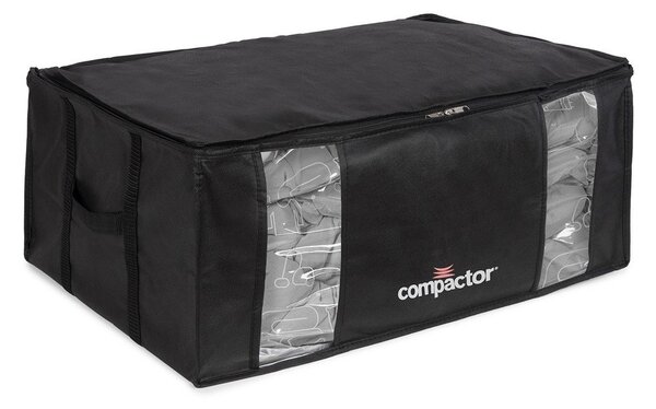 Čierny úložný box s vákuovým obalom Compactor Black Edition, objem 210 l