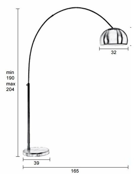 Stojacia lampa White Label Metal Bow