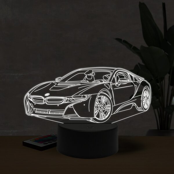 Beling 3D lampa, BMW I8, 7 farebná ZZI28