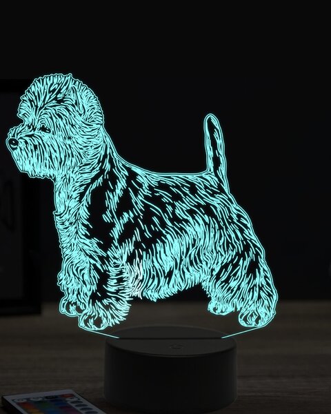 Beling 3D lampa, westík, 7 farebná JAK8