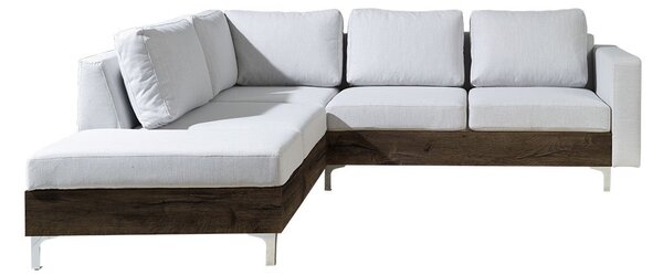 Mirjan24 Rohová pohovka Hermes Wood, Farby: Kariba 17, Farby nožičiek: dub monastery, Strana: ľavá 5903211042454