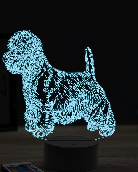 Beling 3D lampa, westík, 7 farebná JAK8