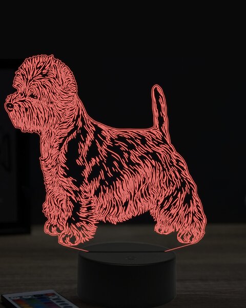 Beling 3D lampa, westík, 7 farebná JAK8