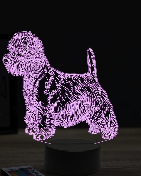 Beling 3D lampa, westík, 7 farebná JAK8
