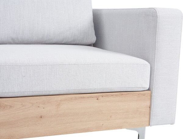 Mirjan24 Rohová pohovka Hermes Wood, Farby: ekokoža Soft 017 (biela), Farby nožičiek: dub monastery, Strana: ľavá 5902928104394