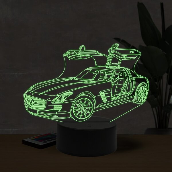 Beling 3D lampa, Mercedes Benz SLS AMG GT, 16 farebná O4