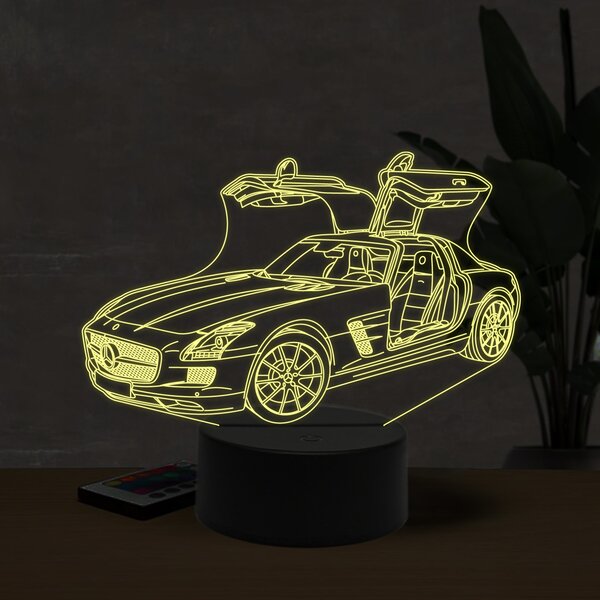 Beling 3D lampa, Mercedes Benz SLS AMG GT, 16 farebná O4