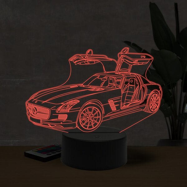 Beling 3D lampa, Mercedes Benz SLS AMG GT, 16 farebná O4