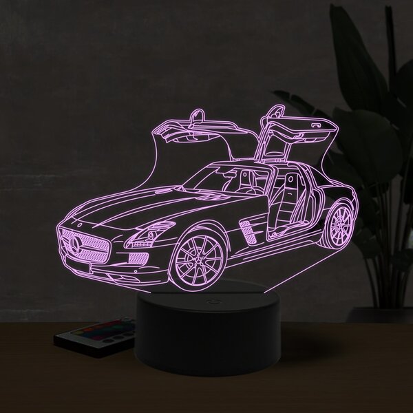 Beling 3D lampa, Mercedes Benz SLS AMG GT, 16 farebná O4
