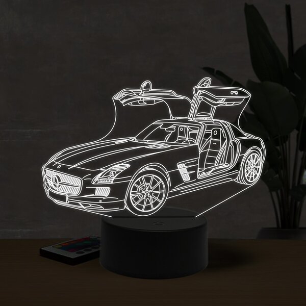 Beling 3D lampa, Mercedes Benz SLS AMG GT, 16 farebná O4