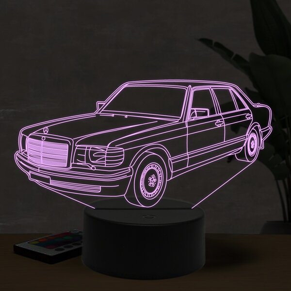 Beling 3D lampa, Mercedes-Benz 300 SEL W126, 16 farebná O8