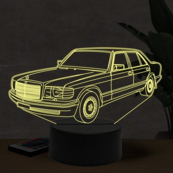 Beling 3D lampa, Mercedes-Benz 300 SEL W126, 16 farebná O8