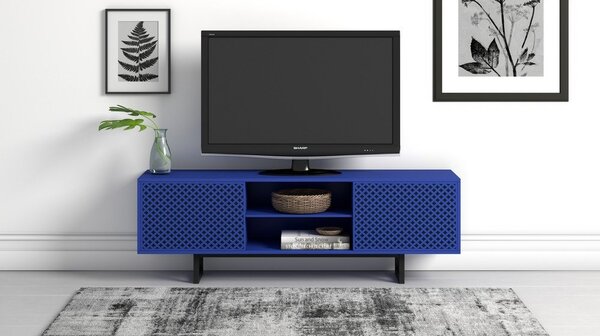 Modrý TV stolík Woodman Camden Diamond