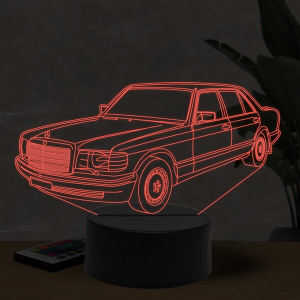 Beling 3D lampa, Mercedes-Benz 300 SEL W126, 16 farebná O8