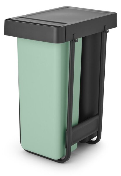 Vstavaný plastový odpadkový kôš na triedený odpad v mentolovo-tmavosivej farbe 60 l Sort&Go – Brabantia