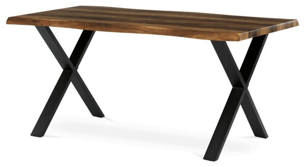 Jedálenský stôl 160x90 cm HT-F4316 OLW staré drevo / čierne nohy
